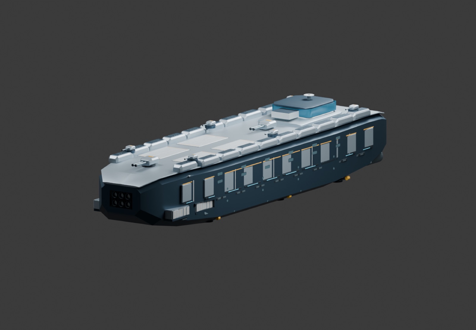 Bastión: render de estudio de la fragata